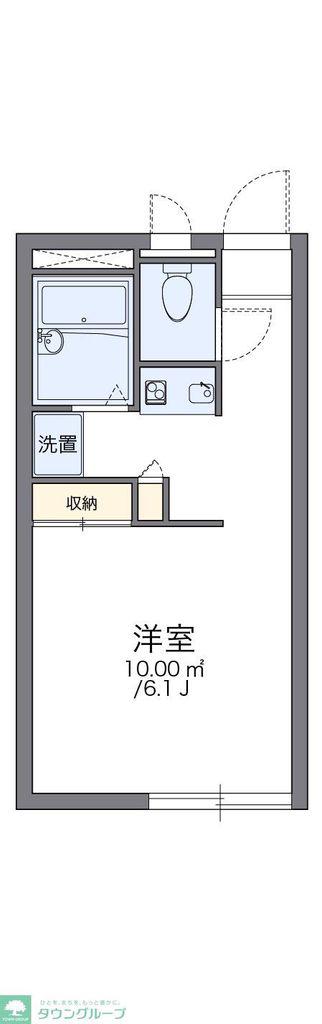 レオパレスファーム(1K/1階)の間取り写真