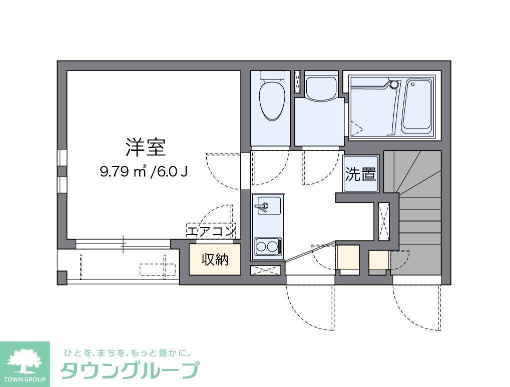 クレイノHN(1K/1階)の間取り写真