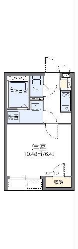 レオネクストグレシア 井口(1K/1階)の間取り写真