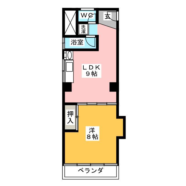 安島コーポ(1LDK/3階)の間取り写真