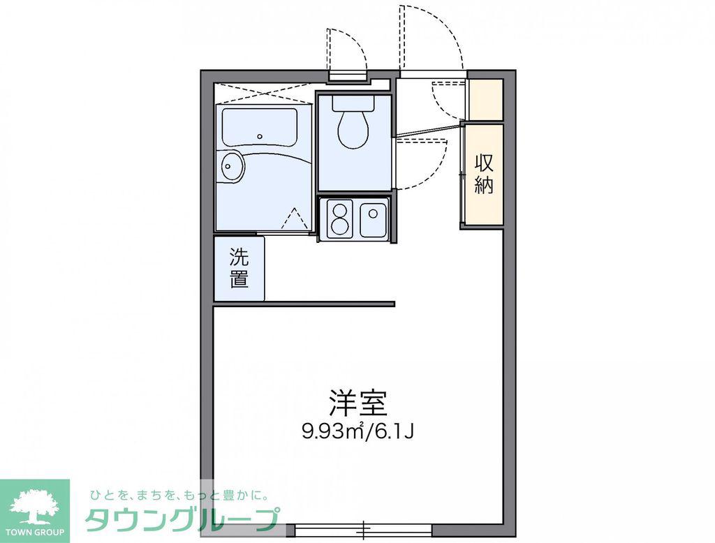 レオパレスサンハイムB(1K/2階)の間取り写真