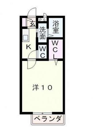 アーバンプロムナード2A(1K/2階)の間取り写真