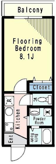 アレーハウス(1K/1階)の間取り写真