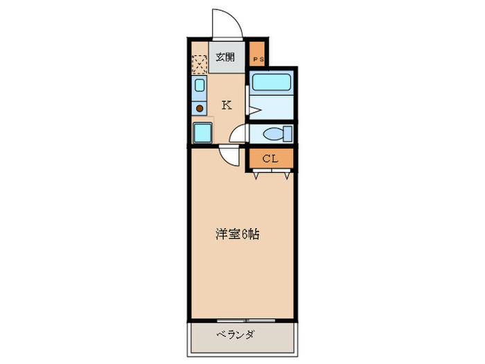 REGAL COURT塚口(1K/2階)の間取り写真