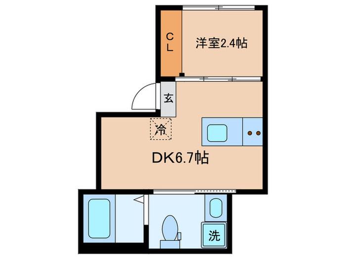 アピチェ目黒(1DK/3階)の間取り写真