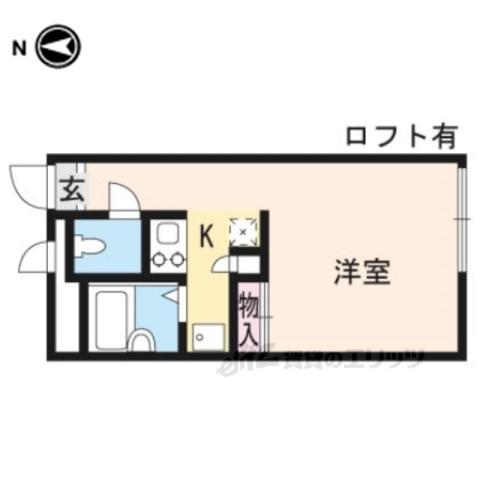 レオパレス新大宮(1K/2階)の間取り写真
