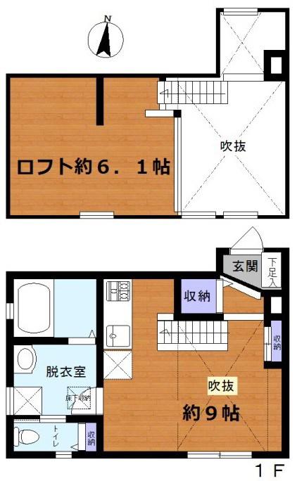 グランズ桜新町(ワンルーム/1階)の間取り写真