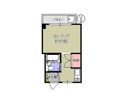 斉藤マンション(1K/3階)の間取り写真