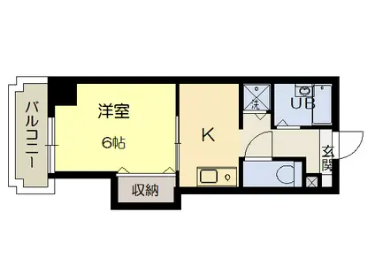 サンクリエイト江坂(1K/3階)の間取り写真