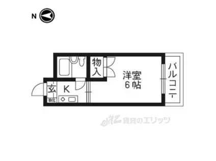 サインハイツコジマパートⅡ(1K/4階)の間取り写真