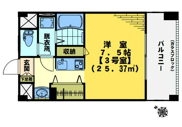 東中野エイトワンマンション 4階階 間取り