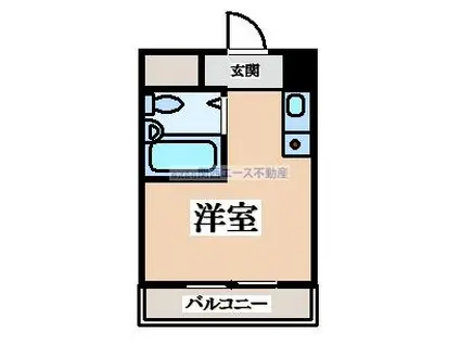 コーポフェルメール(ワンルーム/4階)の間取り写真