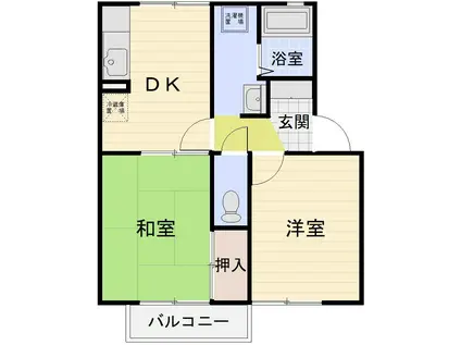 セジュール平井(2DK/2階)の間取り写真