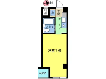 メゾンリュウ(1K/2階)の間取り写真