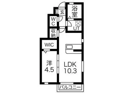 FIORETTO(1LDK/1階)の間取り写真