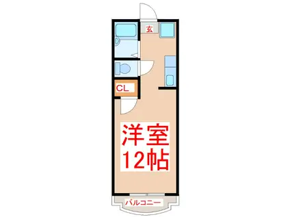 PRIMAVERA USUKI(ワンルーム/5階)の間取り写真