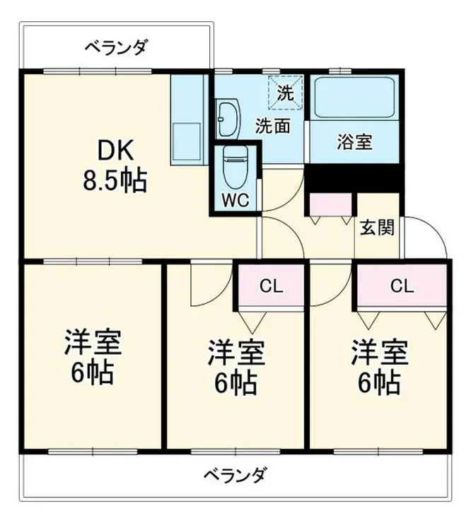 オリーブガーデン 1階階 間取り