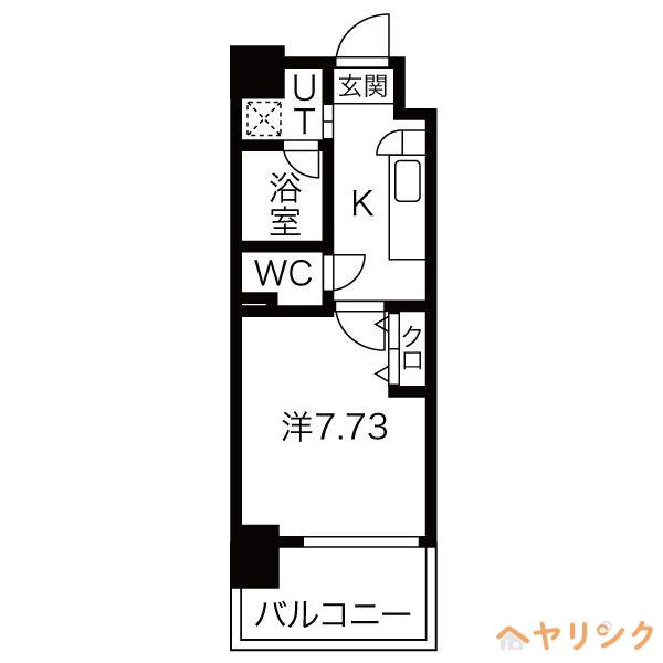 アールズタワー望が丘(1K/5階)の間取り写真