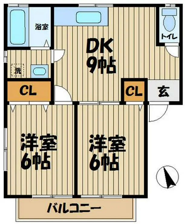 マリーク弐番館 1階階 間取り