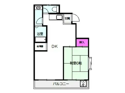 関目岡村マンション(2DK/3階)の間取り写真