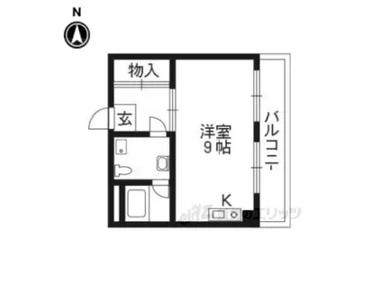 アメニティ醍醐(1K/3階)の間取り写真