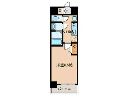 プレサンス新栄ユリシス(1K/6階)の間取り写真