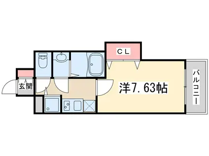 ラグゼ新大阪サウス(1K/5階)の間取り写真