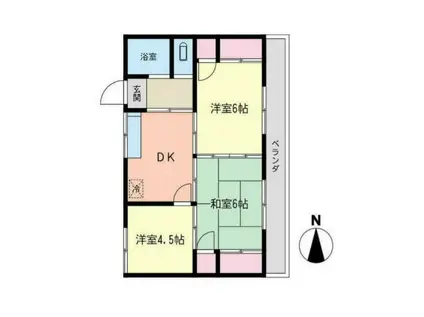 山本ハイツ(3DK/2階)の間取り写真