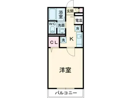 エントピア南長崎(ワンルーム/2階)の間取り写真