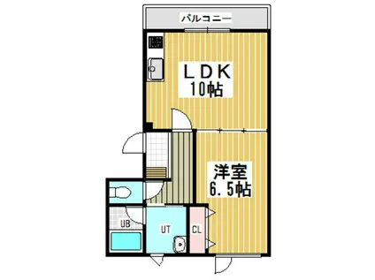 キャベリーハイム鷲別(1LDK/3階)の間取り写真