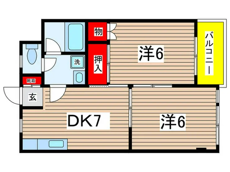 ベルシオンタシロ 2階階 間取り