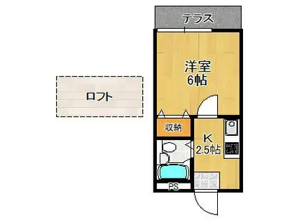 パシェールド橿原(1K/1階)の間取り写真