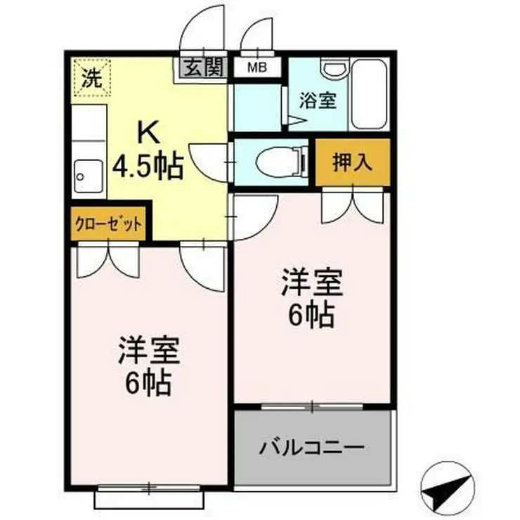 コーポラス石井 3階階 間取り