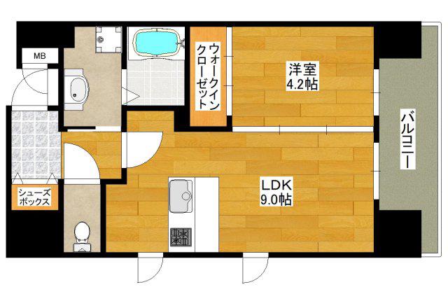 第26関根マンション(1LDK/8階)の間取り写真