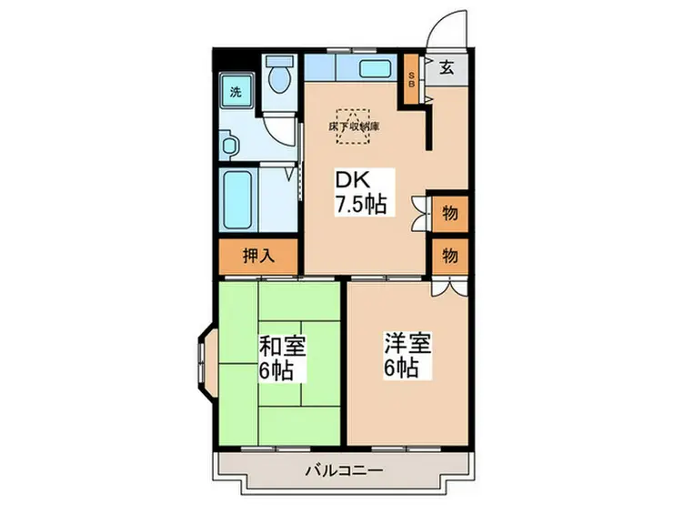 ドミール東荻 1階階 間取り
