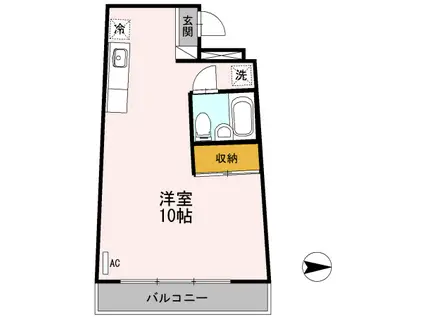 ネオコート久が原(ワンルーム/B1階)の間取り写真