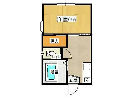 ファミール(1K/1階)の間取り写真