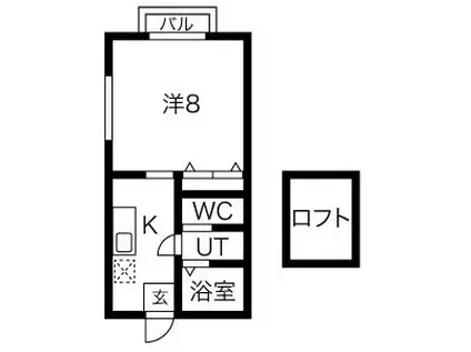スイートヴィラ(1K/1階)の間取り写真