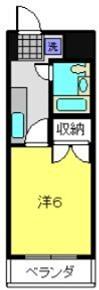 コクブマンション(1K/5階)の間取り写真
