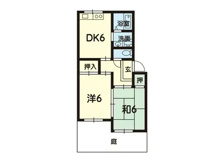 LEXUS I(2DK/1階)の間取り写真