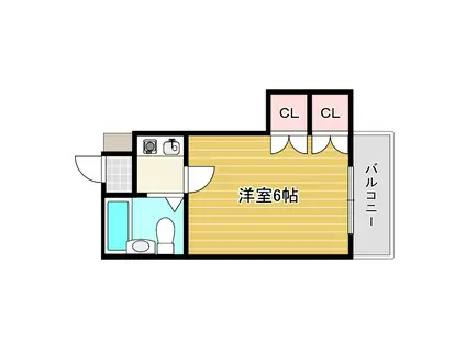 ハイツ法蓮(1K/2階)の間取り写真