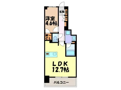 プレサンス名駅南ブリエ(1LDK/10階)の間取り写真
