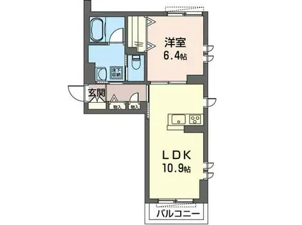 グラン・レーヴェA(1LDK/1階)の間取り写真