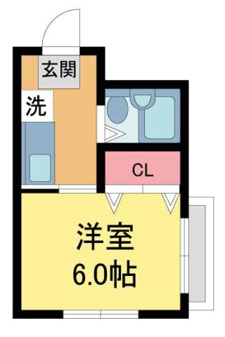 メゾン希(1K/2階)の間取り写真