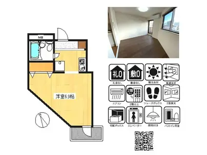 シャイン91(ワンルーム/5階)の間取り写真