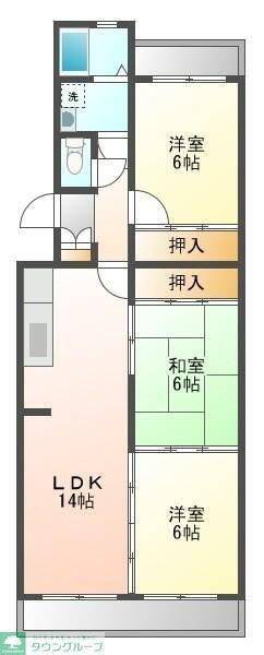WIN94(3LDK/4階)の間取り写真