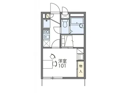 ＪＲ東海道本線 辻堂駅 徒歩20分 2階建 築25年(1K/2階)の間取り写真