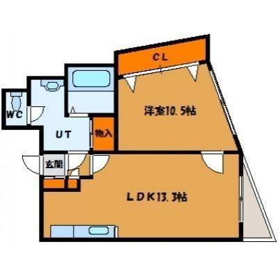 プレセランス・函館山(1LDK/3階)の間取り写真