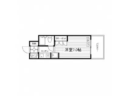 セイントワイズ(ワンルーム/2階)の間取り写真