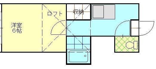 レオパレス新川第4(1K/2階)の間取り写真